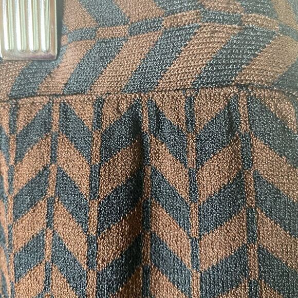 Grace Dane Lewis Rayon PLUS 2X Chocolate Geometric Pull ON Pencil Skirt $88 NEW - Picture 8 of 8